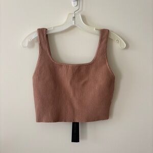 NWT House of Harlow 1960 Ribbed Pink Tank Crop Top